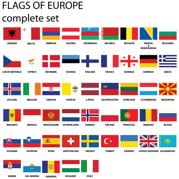 Drapeaux de l'Europe
 - Vecteur, image