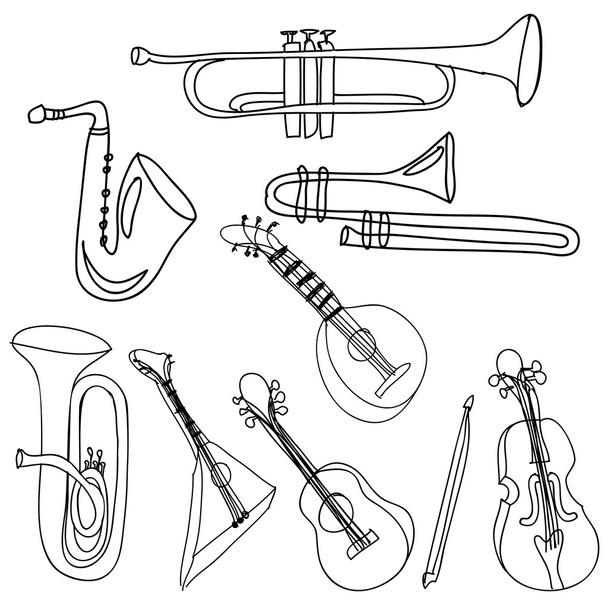 hudební nástroje - Vektor, obrázek