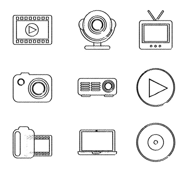 video icons - Vector, Image