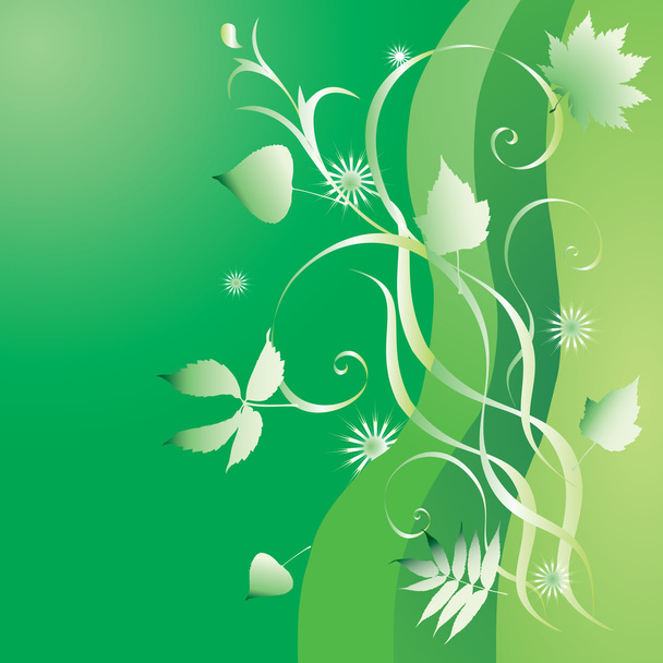 Ornament with leaves. - Vector, imagen