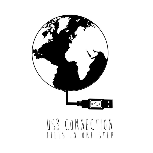 USB-aansluiting - Vector, afbeelding