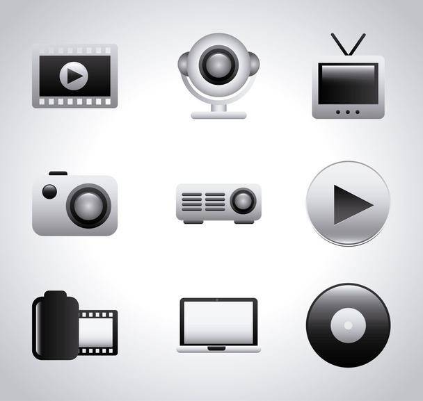 video icons - Vector, Image