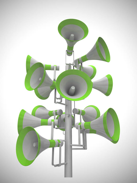 Megaphone gebruikt om opinie aankondiging te geven of maak een toespraak-3 - Foto, afbeelding