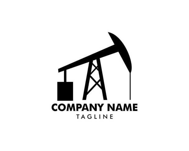 Logotipo de ícone de bomba de haste de sucker para indústria de petróleo e gás
 - Vetor, Imagem