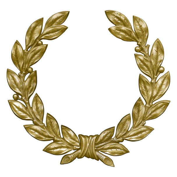 Golden decorative wreaths isolated on white background - Photo, Image
