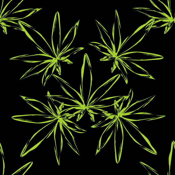 cannabis pattern leaves hemp style reggae smoke design for booklets background clothes t-shirts fabric sewing covers for smartphone seamless texture  - Вектор, зображення