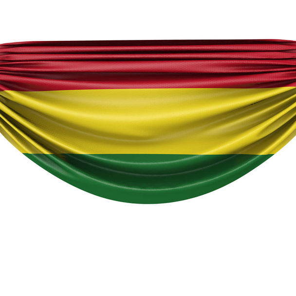 Bolivia national flag hanging fabric banner. 3D Rendering - Photo, image