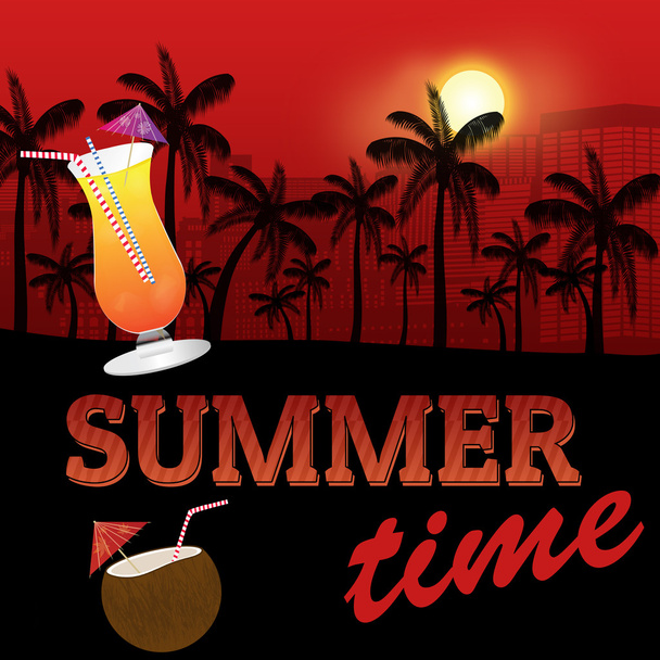 nyári időszámítás poszter - Vektor, kép