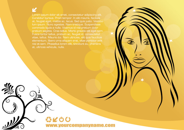 Cartolina decorativa donna
 - Vettoriali, immagini