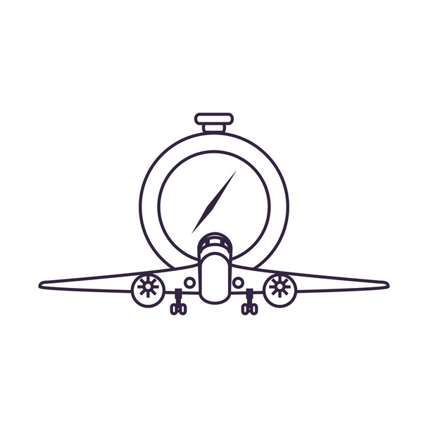 Kompas Przewodnik urządzenie z lotu samolotem - Wektor, obraz