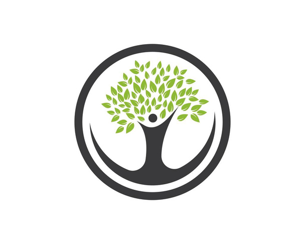 сімейне дерево шаблон логотипу Векторні ілюстрації
 - Вектор, зображення