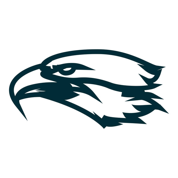 Eagle line art logo ontwerp. Eagle hoofd overzicht vector illustratie. Eagle hoofd minimalist pictogram ontwerp - Vector, afbeelding