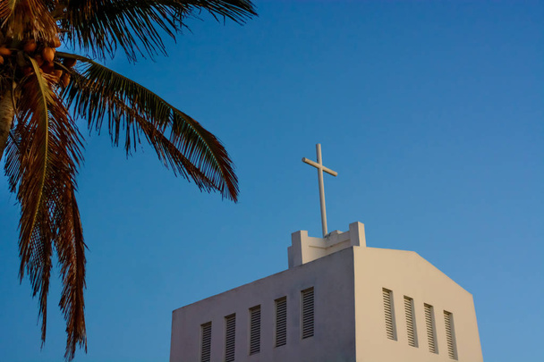die katholische Kirche auf isla mujeres. Mexiko, quintana roo. - Foto, Bild