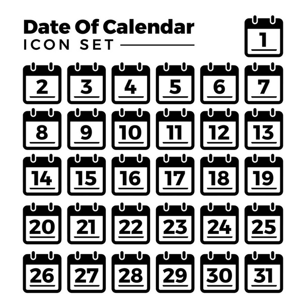 Datum des Kalendersymbols flaches Kalendersymbol. Kalender an der Wand. - Vektor, Bild