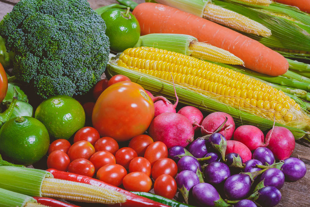 Hintergrund der frischen Lebensmittel lecker und gesund varis Gemüse sind o - Foto, Bild