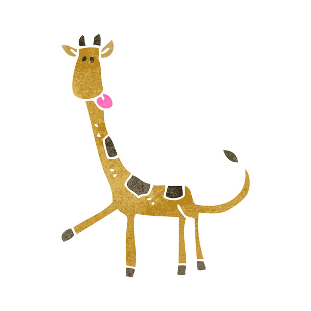 Retro-Cartoon-Giraffe - Vektor, Bild