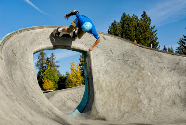 skateboarder sella alta - Foto, immagini