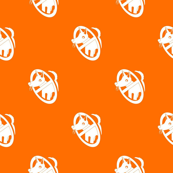 No dogs pattern vector orange - Wektor, obraz