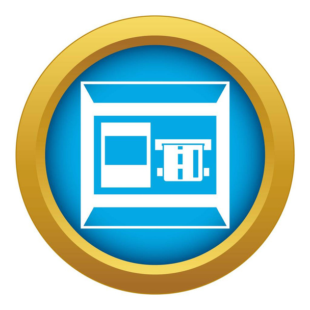 ATM icon blue vector isolated - Διάνυσμα, εικόνα