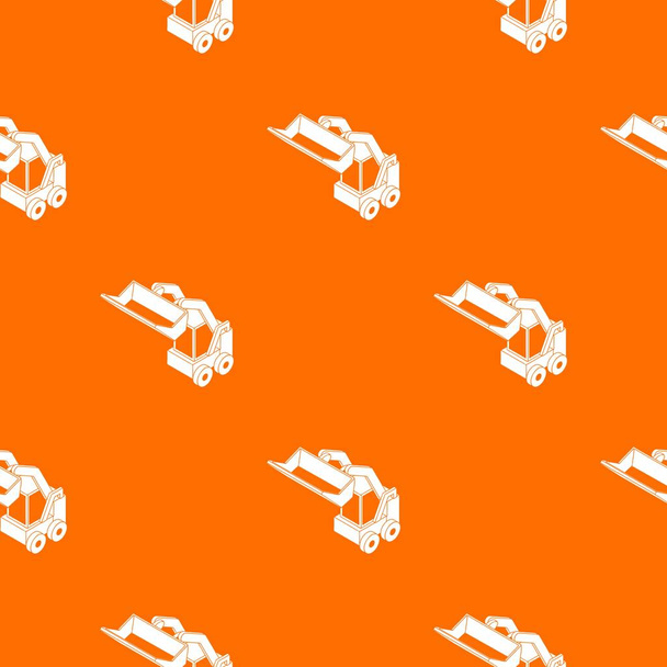 Bobcat machine pattern vector orange - Vektori, kuva