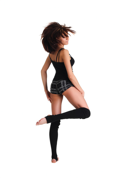 Girl doing aerobics exercise - Foto, Imagen
