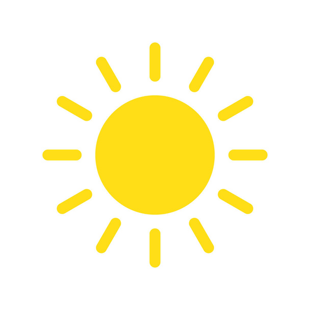 Vektor sluneční ikony izolován, symbol slunce - Vektor, obrázek