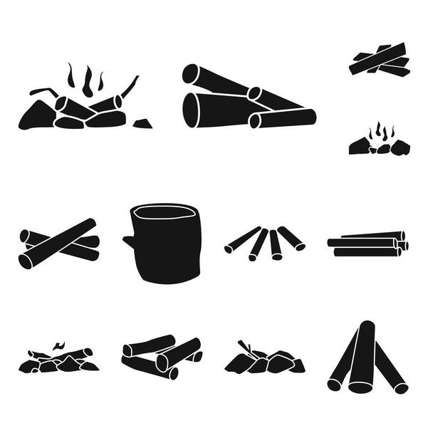 Vector illustration of rough and forestry icon. Collection of rough and nature vector icon for stock. - Wektor, obraz