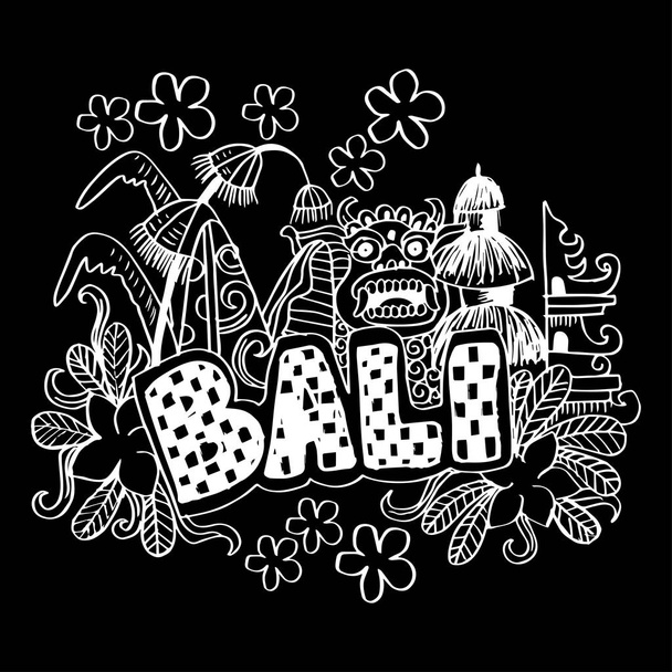 Bali merkki käsillä piirretty doodle
 - Vektori, kuva