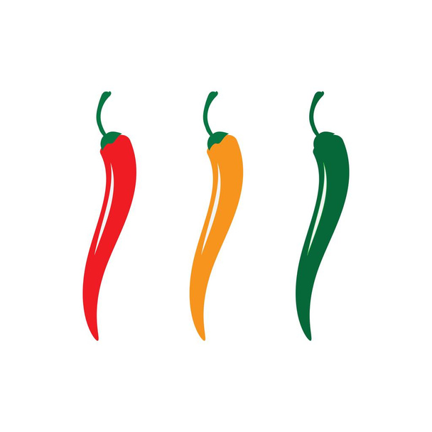 Vecteur d'icônes chili naturel chaud rouge Illustration
 - Vecteur, image