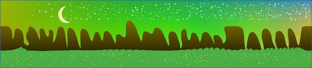 Fancy sky, and mountains landscape.  - Vector, Image