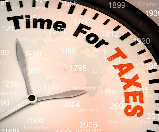 Час податків податкове навантаження - 3d ілюстрація
 - Фото, зображення