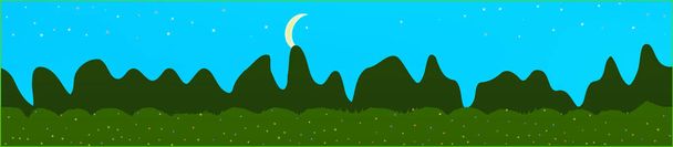 Azure sky, and mountains landscape.  - Vector, Image