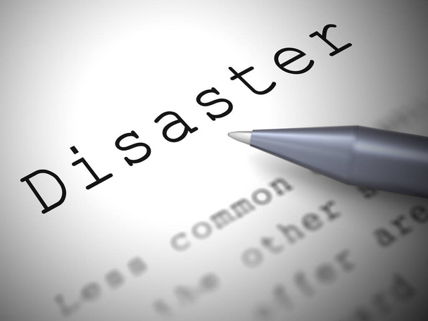 Значок "Disaster concept" означает разочарование - 3d illustra
 - Фото, изображение