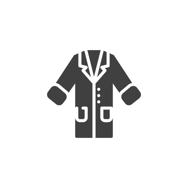 Winter coat vector icon - Вектор,изображение