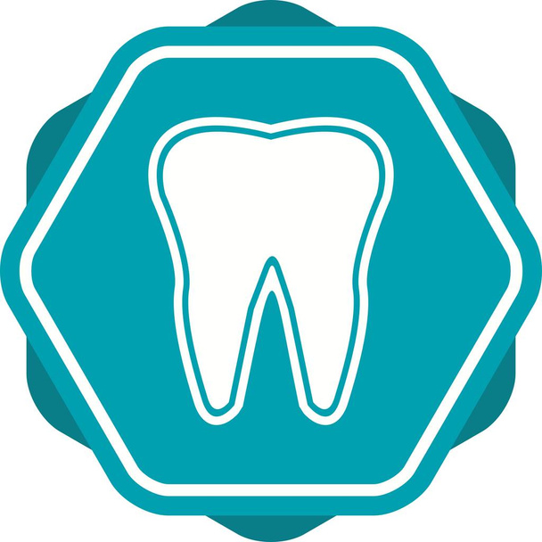 tooth Glyph Multi color Background - Vector, Image