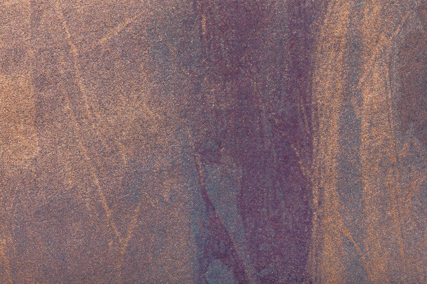 Streszczenie sztuka tło fioletowy z brązu kolor. Malowanie wielokolorowe na płótnie. - Zdjęcie, obraz