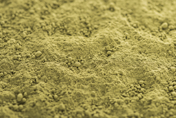 Primo piano di polvere di tè matcha verde
  - Foto, immagini