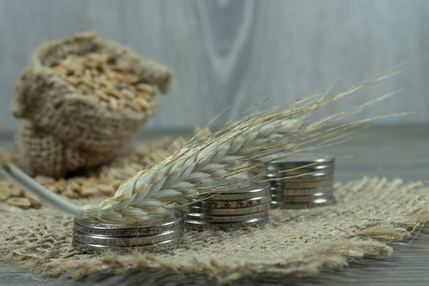 穀物市場と価格コンセプト - 写真・画像