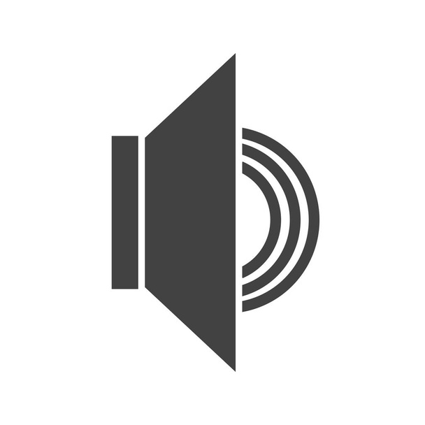 Zvukový symbol na glyfu – černá ikona - Vektor, obrázek
