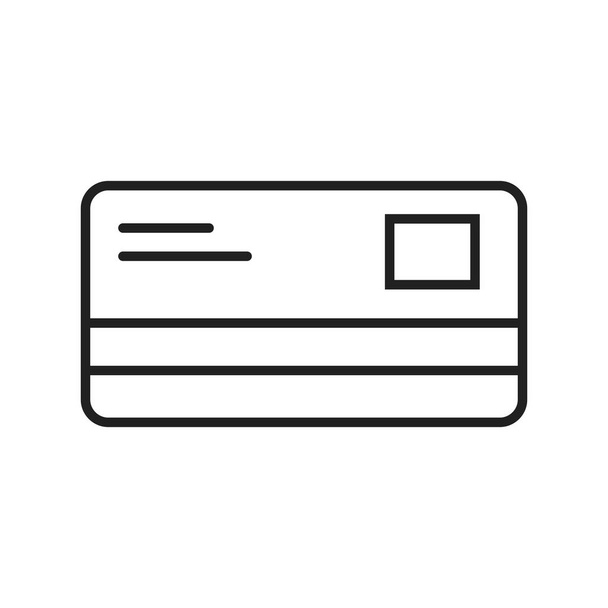 Černá ikona linky kreditní karty - Vektor, obrázek