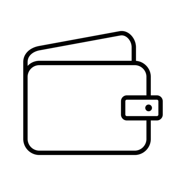 Černá ikona s peněženkou - Vektor, obrázek