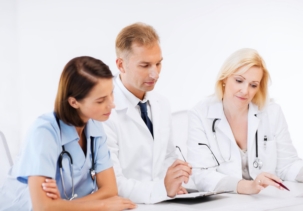 Team or group of doctors on meeting - Фото, изображение