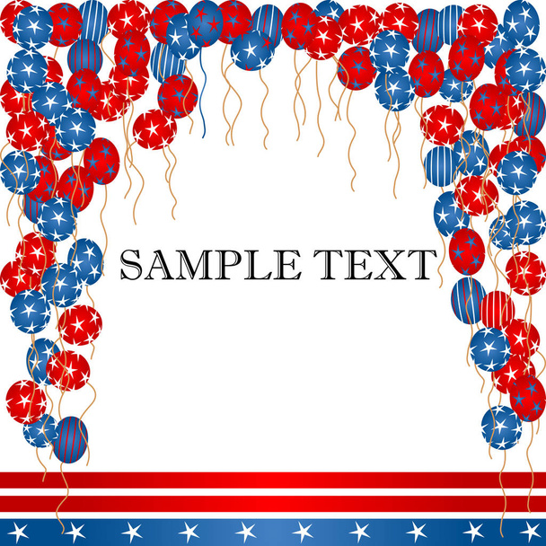 4th of july  card - Vector, afbeelding