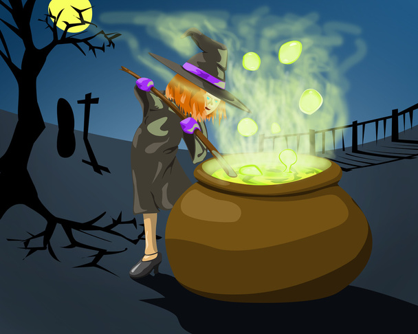 witch at halloween - Valokuva, kuva