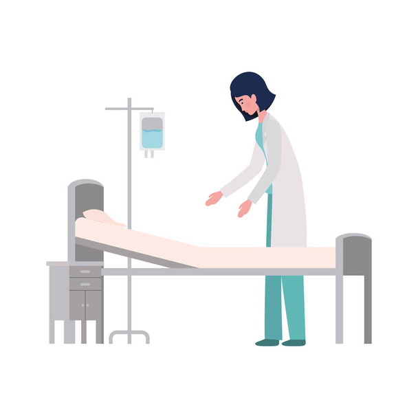 Illustration vectorielle de conception de médecin de femme isolée
 - Vecteur, image