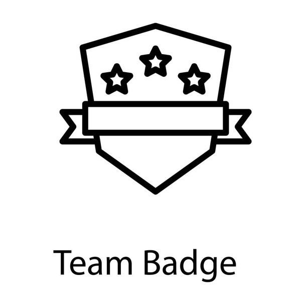 Team badge icon in line design  - ベクター画像