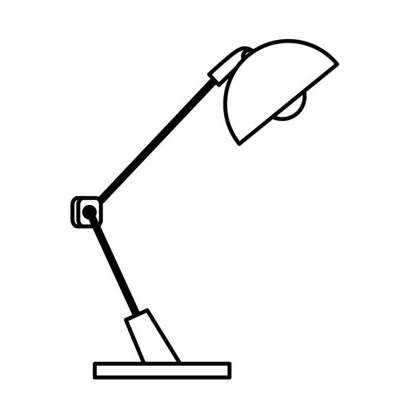 asztali lámpa berendezés izolált ikon - Vektor, kép