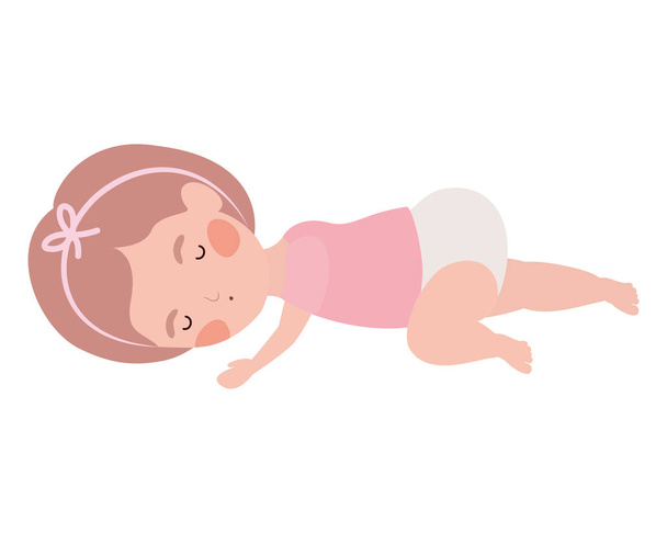 Isolado bebê menina design vetor ilustração
 - Vetor, Imagem