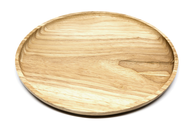 wood plate on white background - Photo, Image
