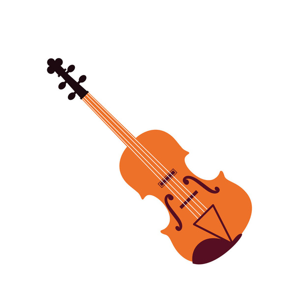βιολί μιούζικαλ σε λευκό φόντο - Διάνυσμα, εικόνα